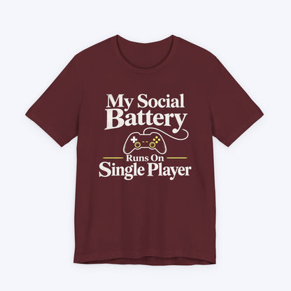 T-Shirt Maroon / S Social Battery T-shirt