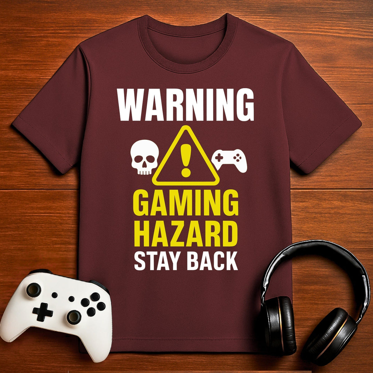 T-Shirt Maroon / S Stay Back – Gaming in Progress T-shirt
