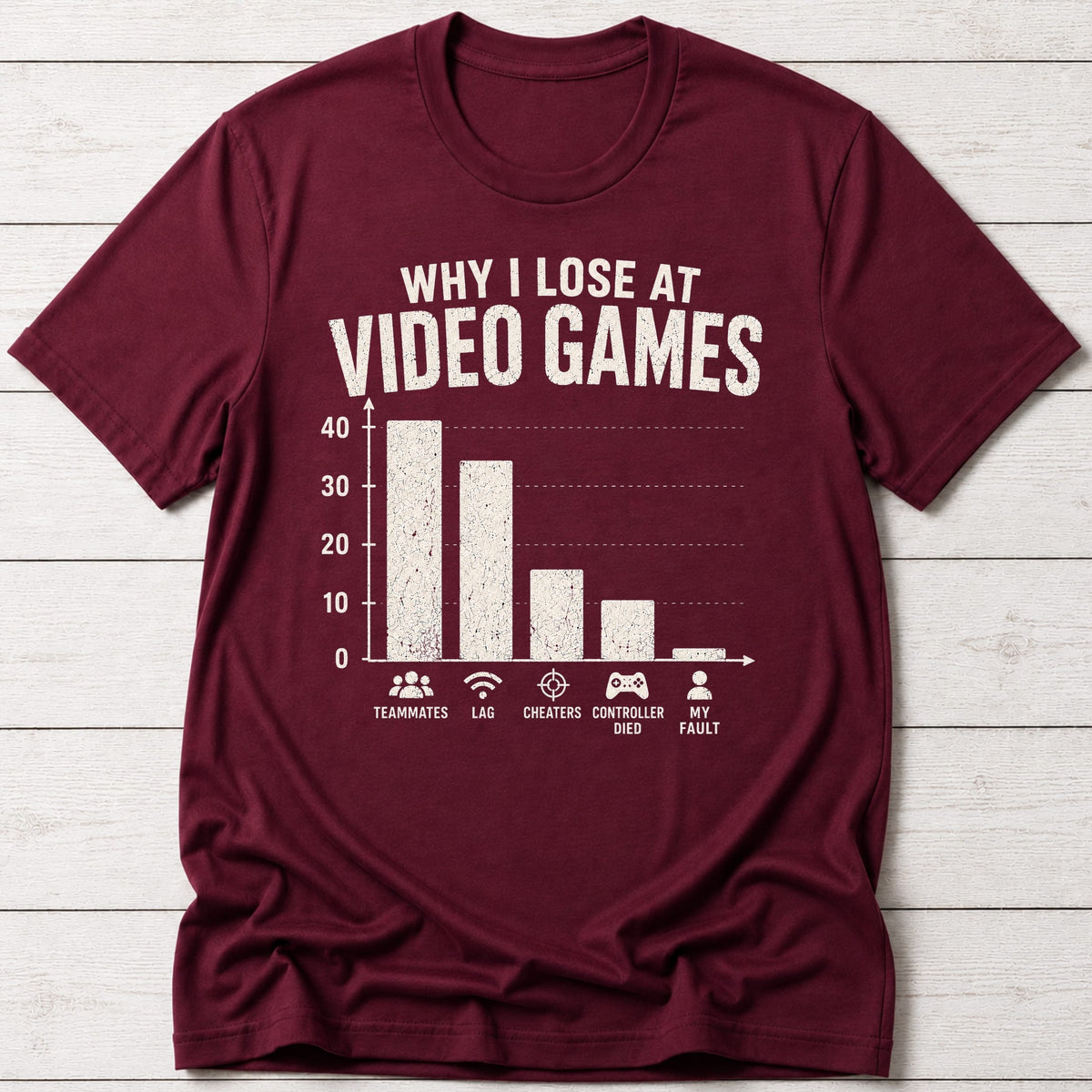 T-Shirt Maroon / S Their Fault T-shirt