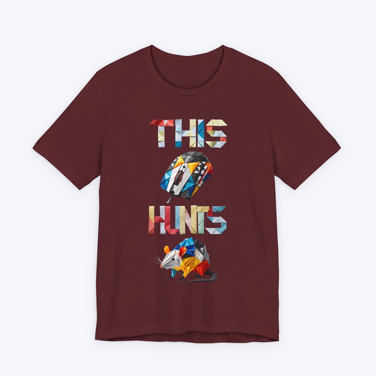 T-Shirt Maroon / S This Mouse Hunts Rats Gamer T-shirt