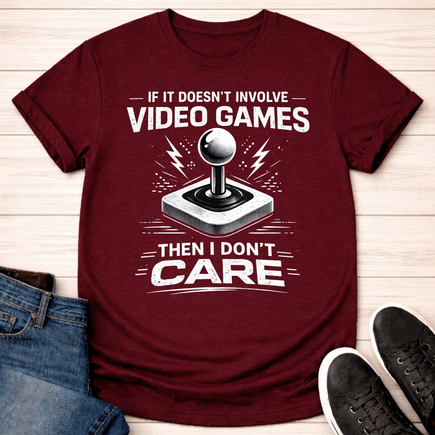 T-Shirt Maroon / S Video Games or Nothing T-shirt
