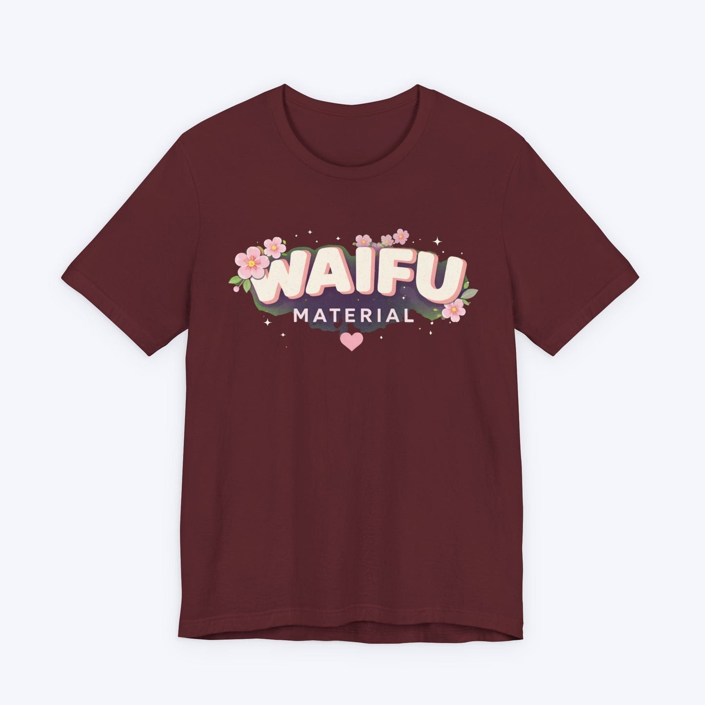 T-Shirt Maroon / S Waifu Material T-shirt