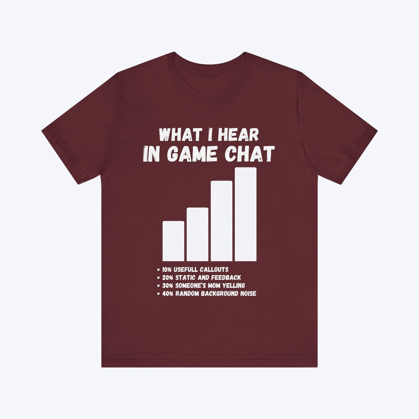 T-Shirt Maroon / S What I Hear In Game Chat T-shirt