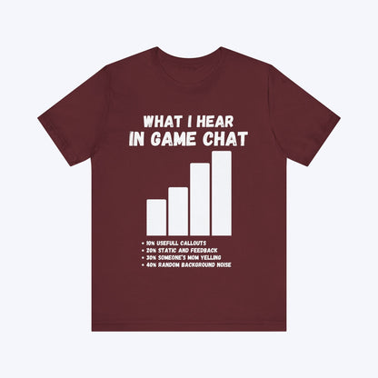 T-Shirt Maroon / S What I Hear In Game Chat T-shirt