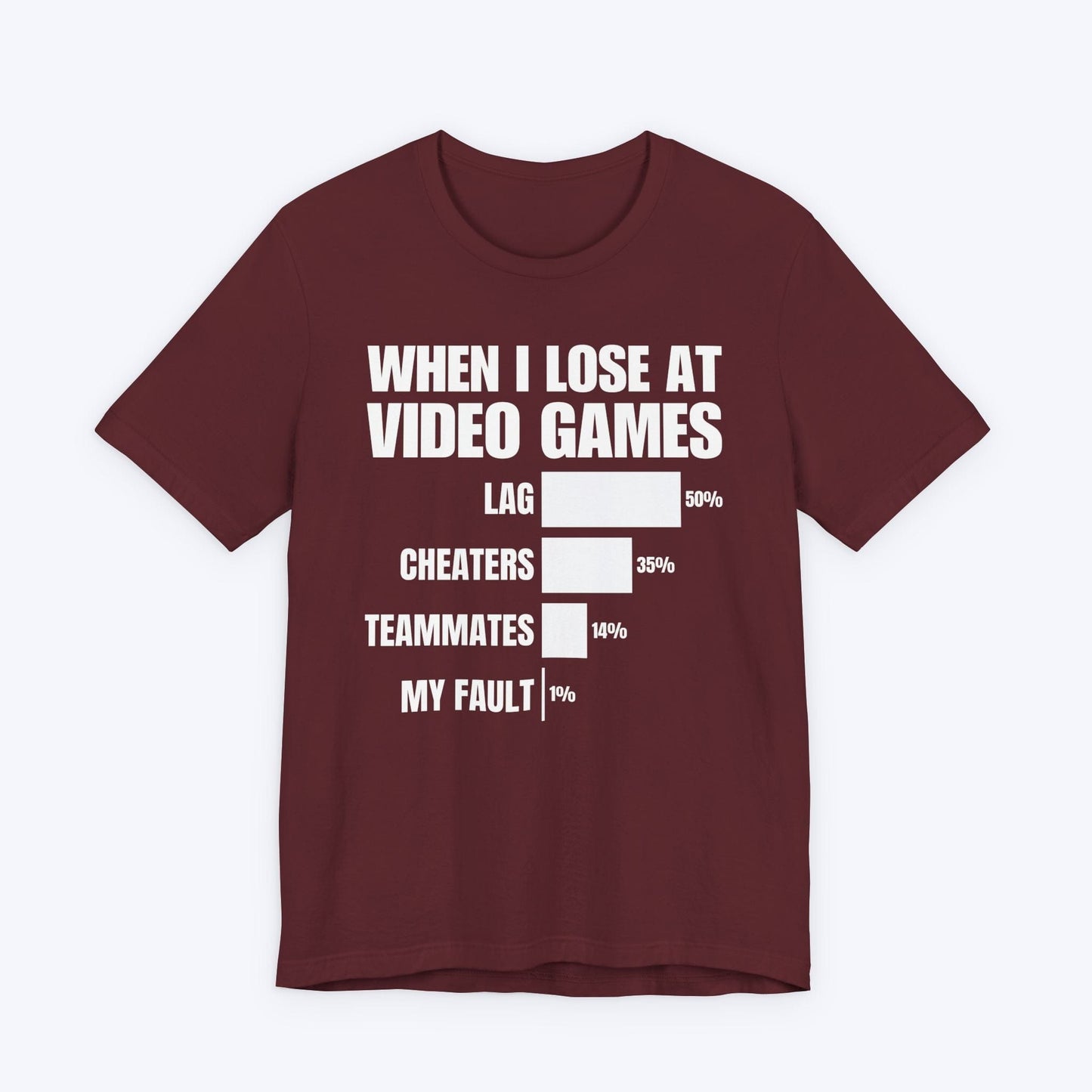 T-Shirt Maroon / S When I Lose at Video Games T-shirt
