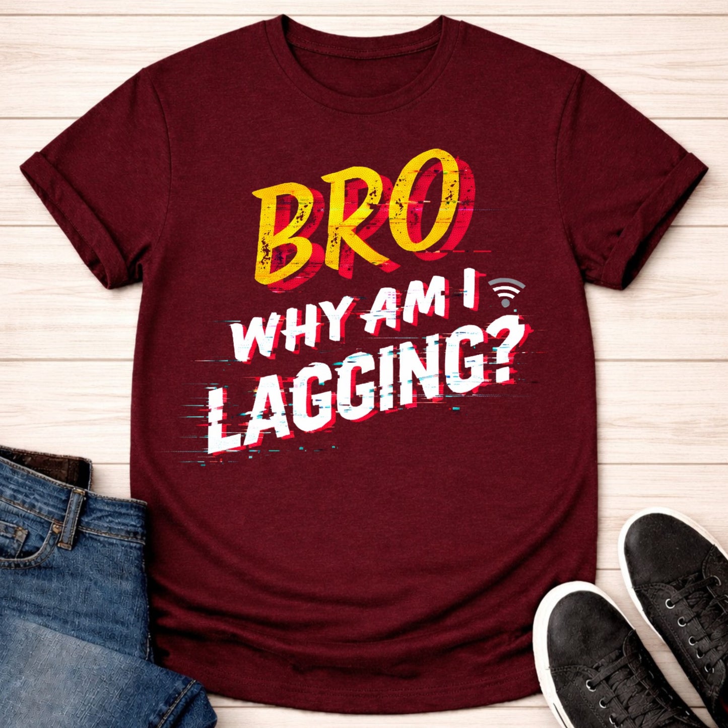 T-Shirt Maroon / S Why Bro T-shirt