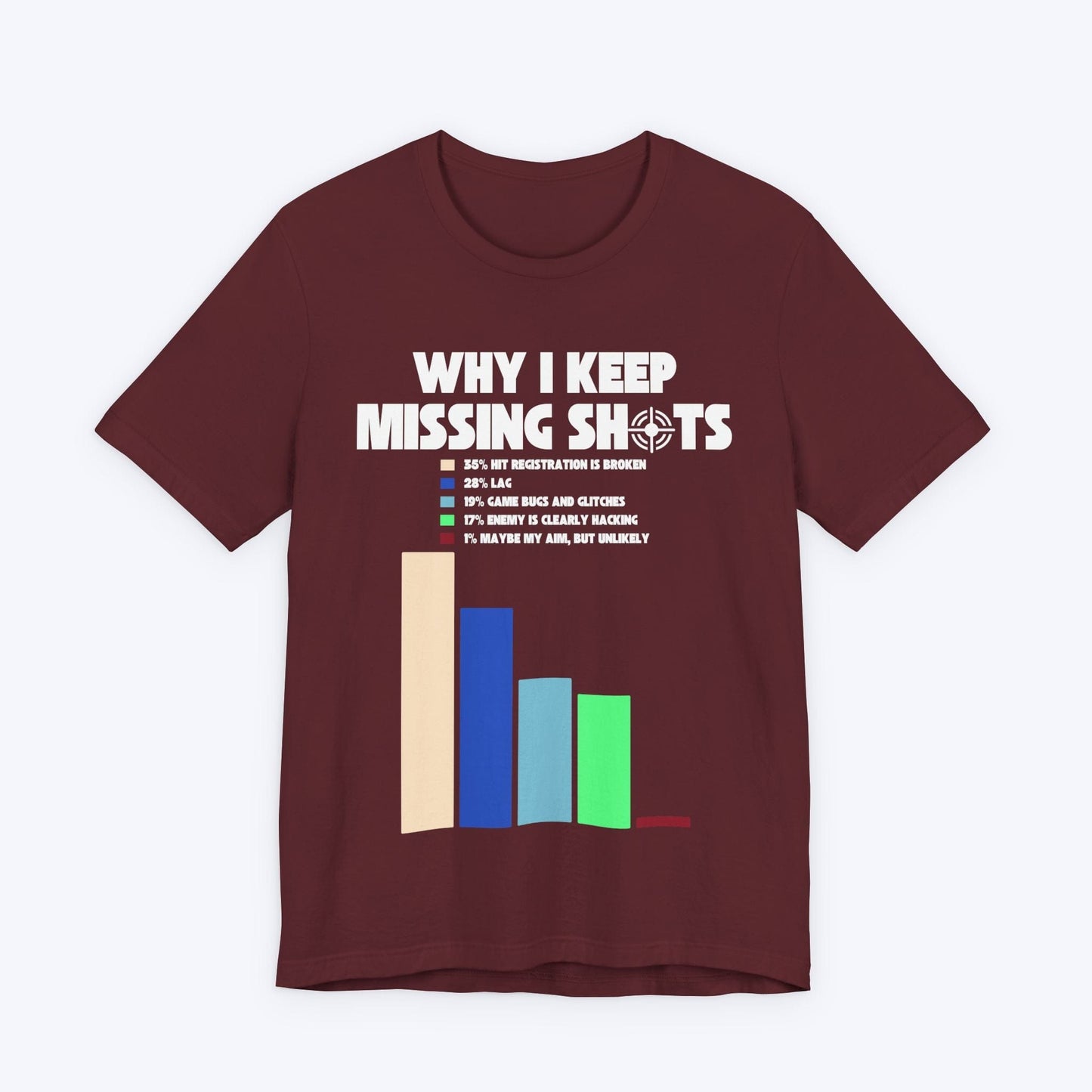 T-Shirt Maroon / S Why I Keep Missing Shots T-shirt