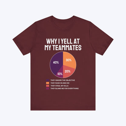 T-Shirt Maroon / S Why I Yell At My Teammates T-shirt