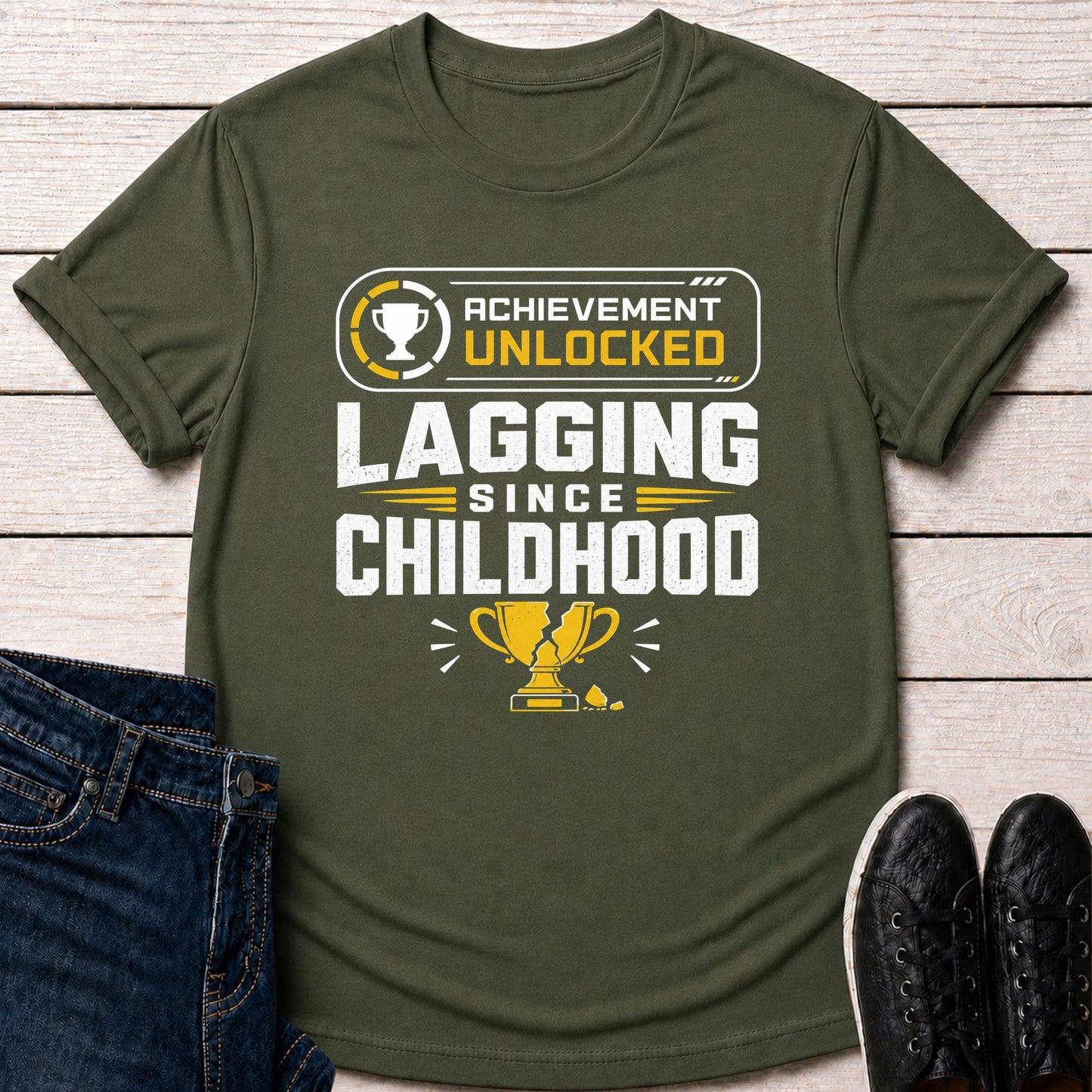 T-Shirt Military Green / S Achievement Lagging T-shirt
