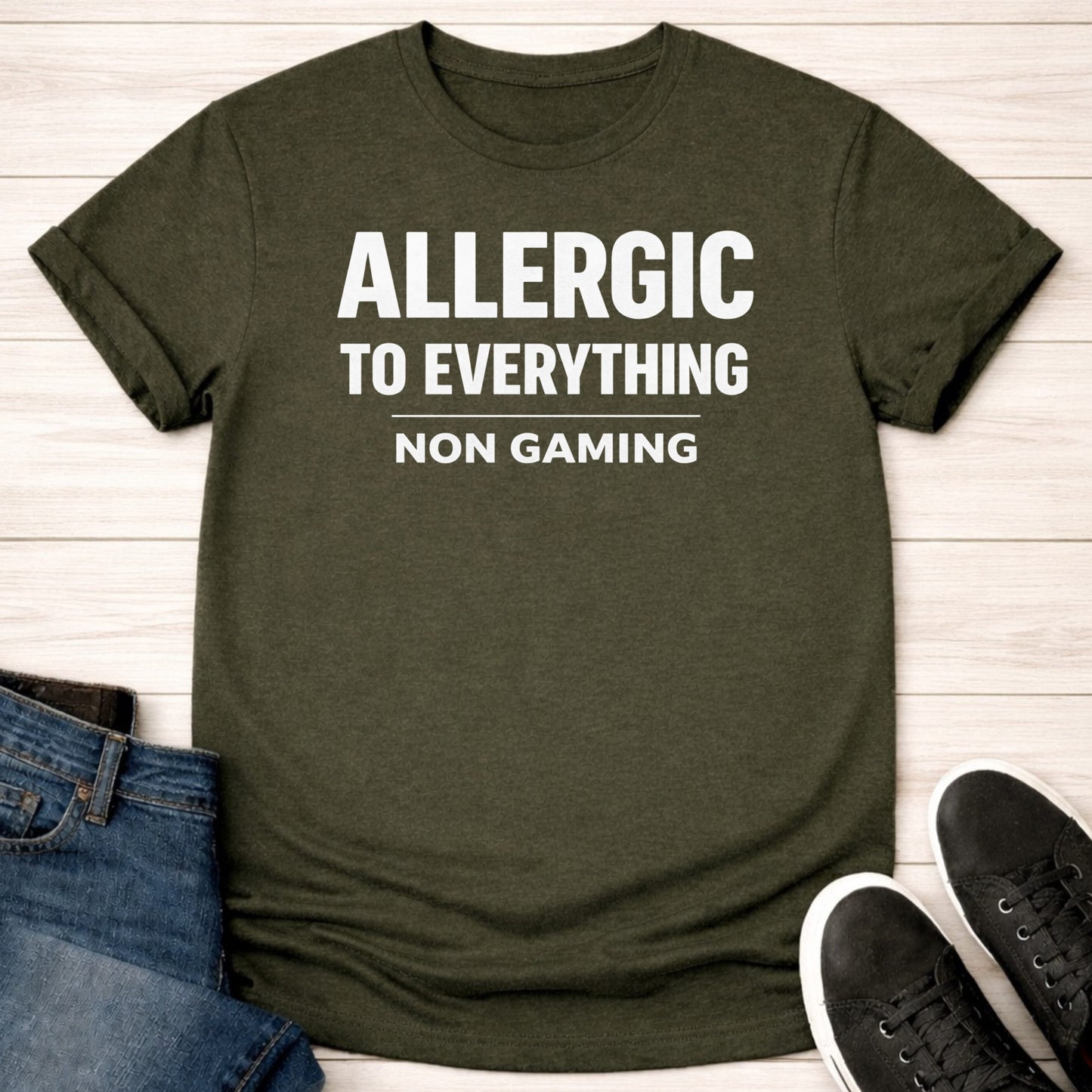 T-Shirt Military Green / S Allergic to Everything T-shirt