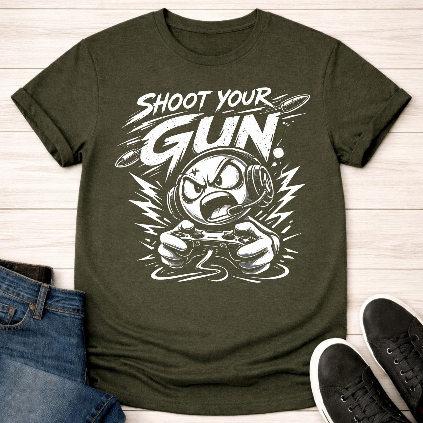 T-Shirt Military Green / S Fire, Aim, Ready T-shirt