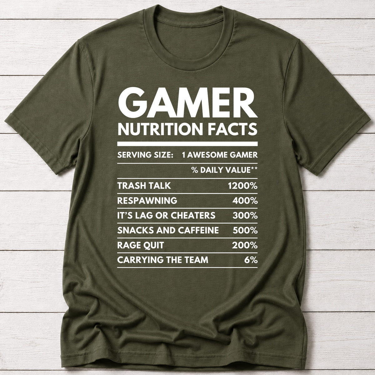 T-Shirt Military Green / S Gamer Nutrition T-shirt
