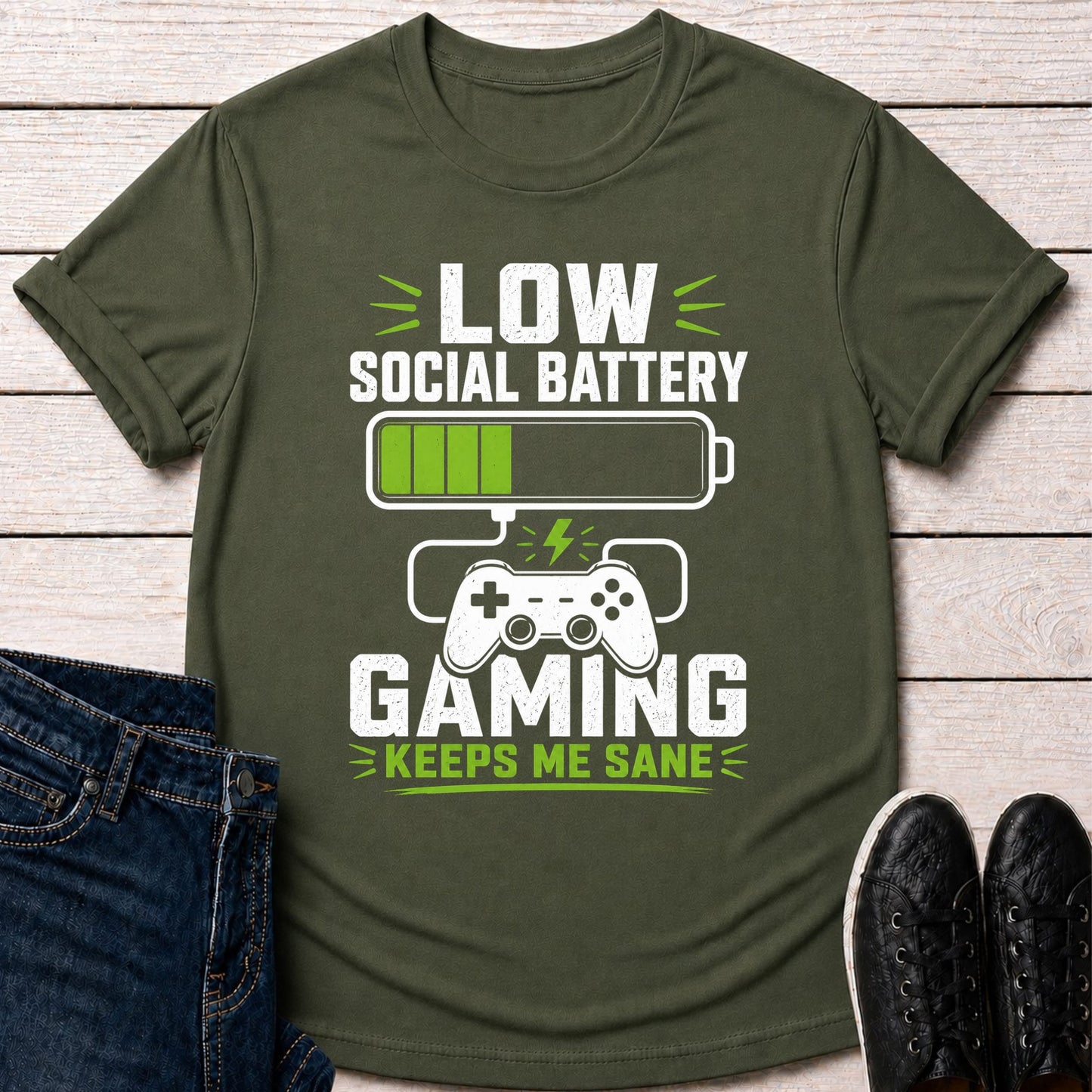 T-Shirt Military Green / S Gamer Reset T-shirt