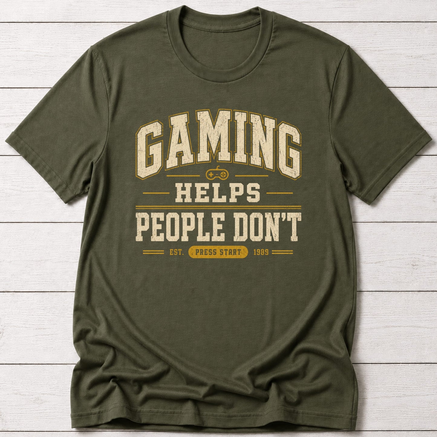 T-Shirt Military Green / S Gaming Helps T-shirt