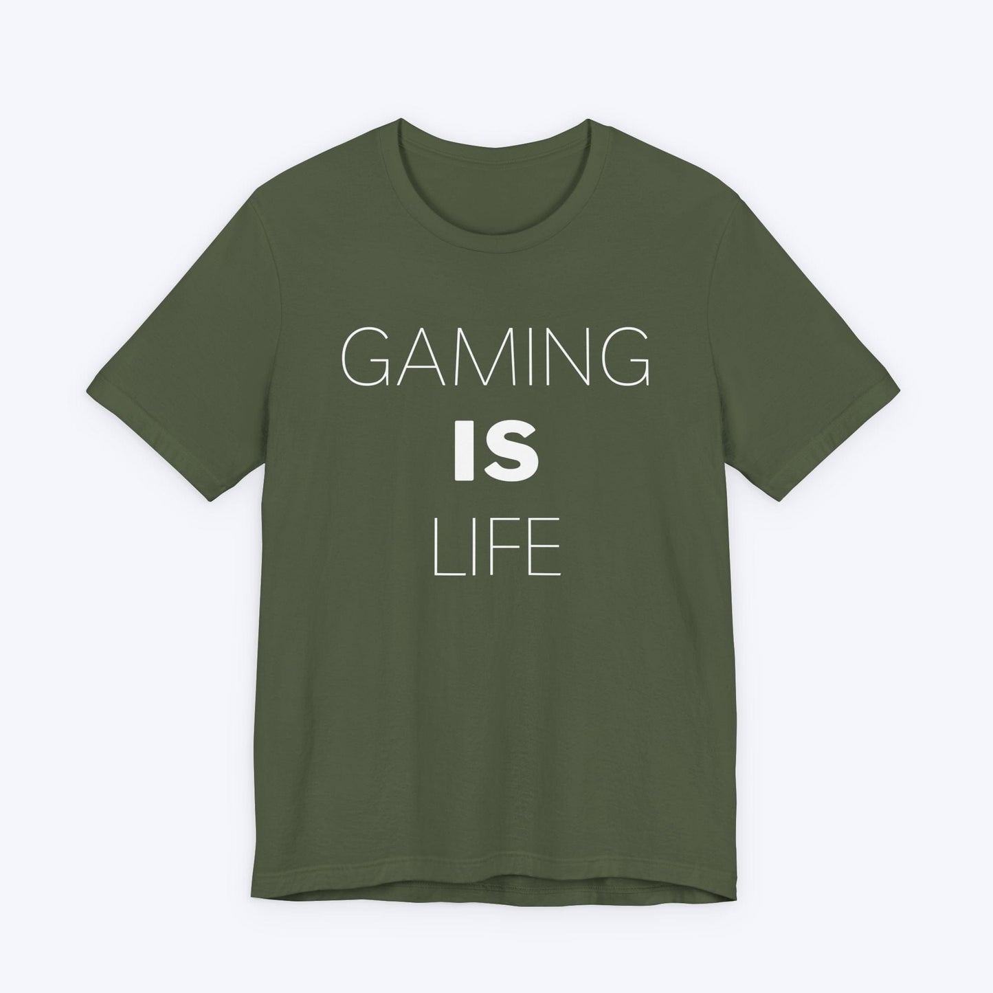 T-Shirt Military Green / S Gaming is Life (Borderless) T-shirt