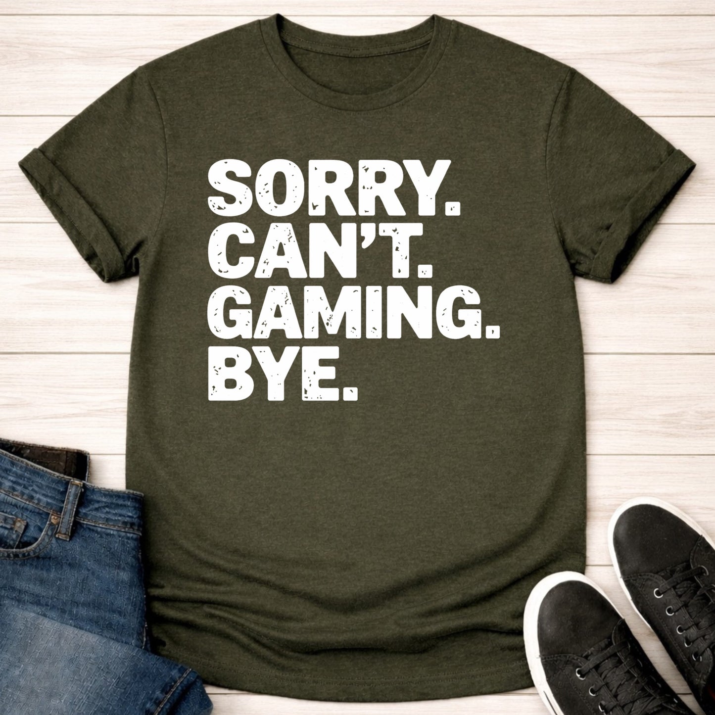 T-Shirt Military Green / S I Can't Gaming Bye T-shirt