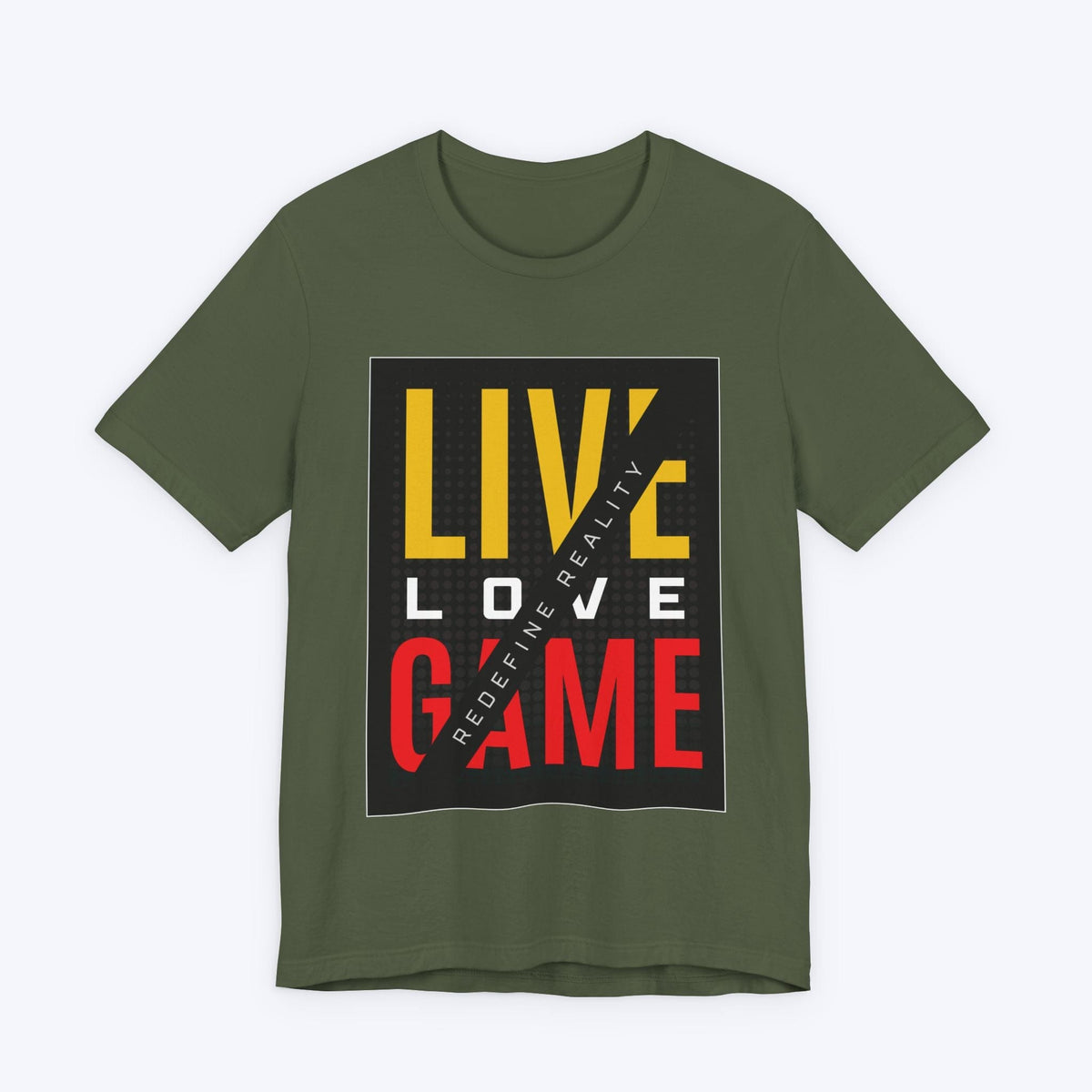 T-Shirt Military Green / S Live, Love, Game T-shirt