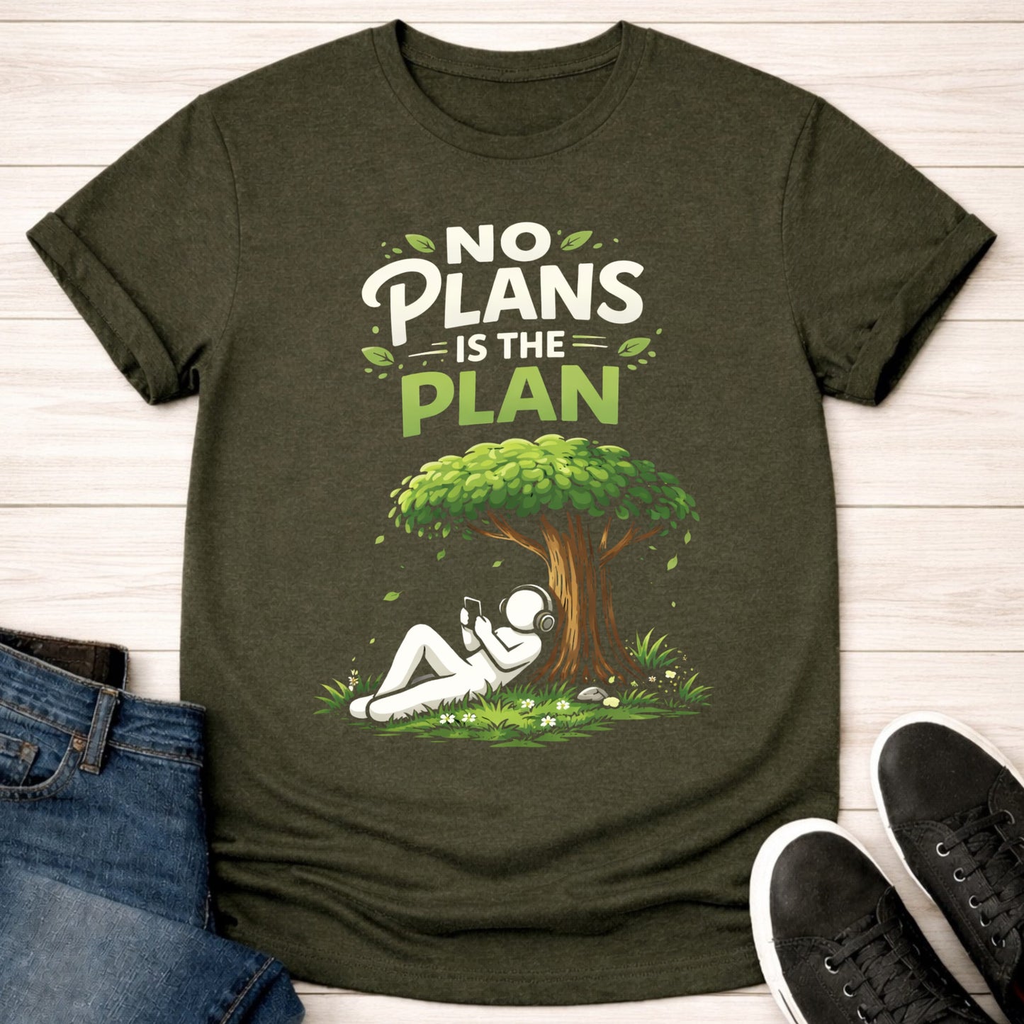 T-Shirt Military Green / S No Plans T-shirt