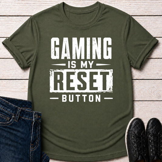 T-Shirt Military Green / S Reset Button T-shirt