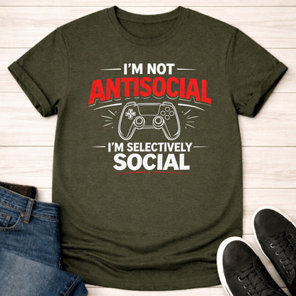 T-Shirt Military Green / S Selectively Social T-shirt