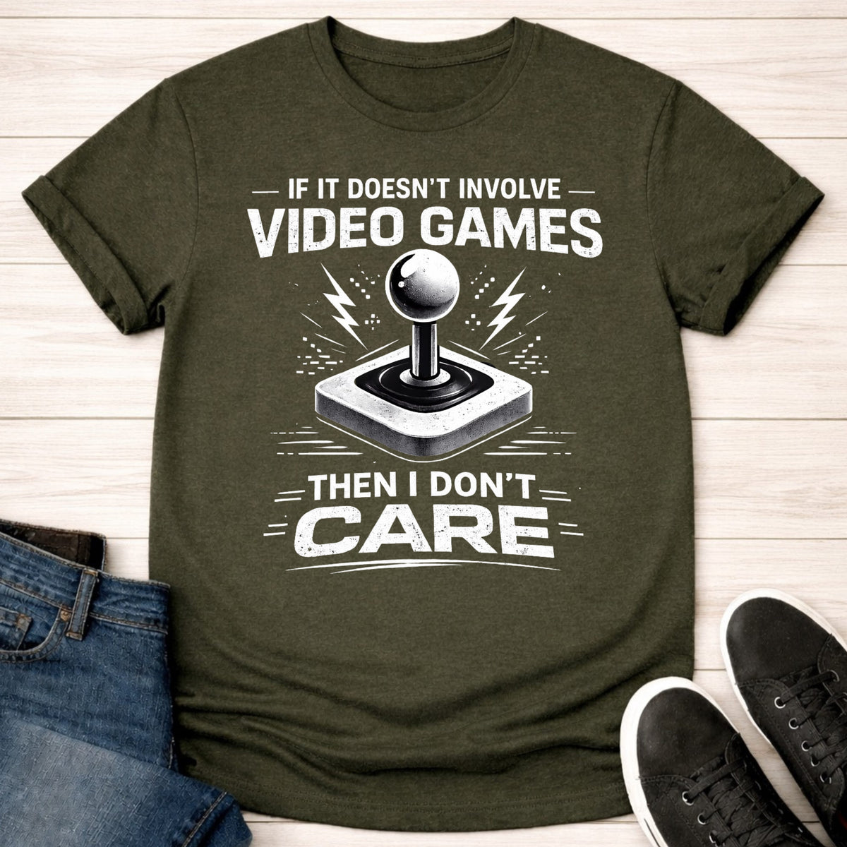 T-Shirt Military Green / S Video Games or Nothing T-shirt