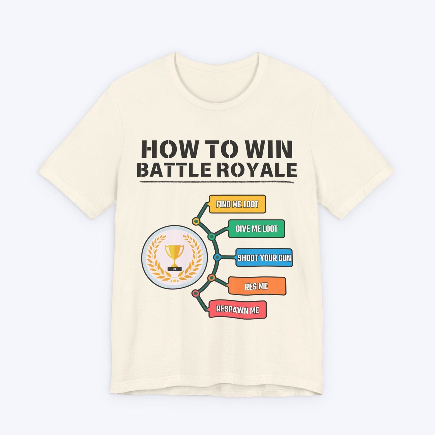 T-Shirt Natural / S How to Win Battle Royale (Gamer) T-shirt