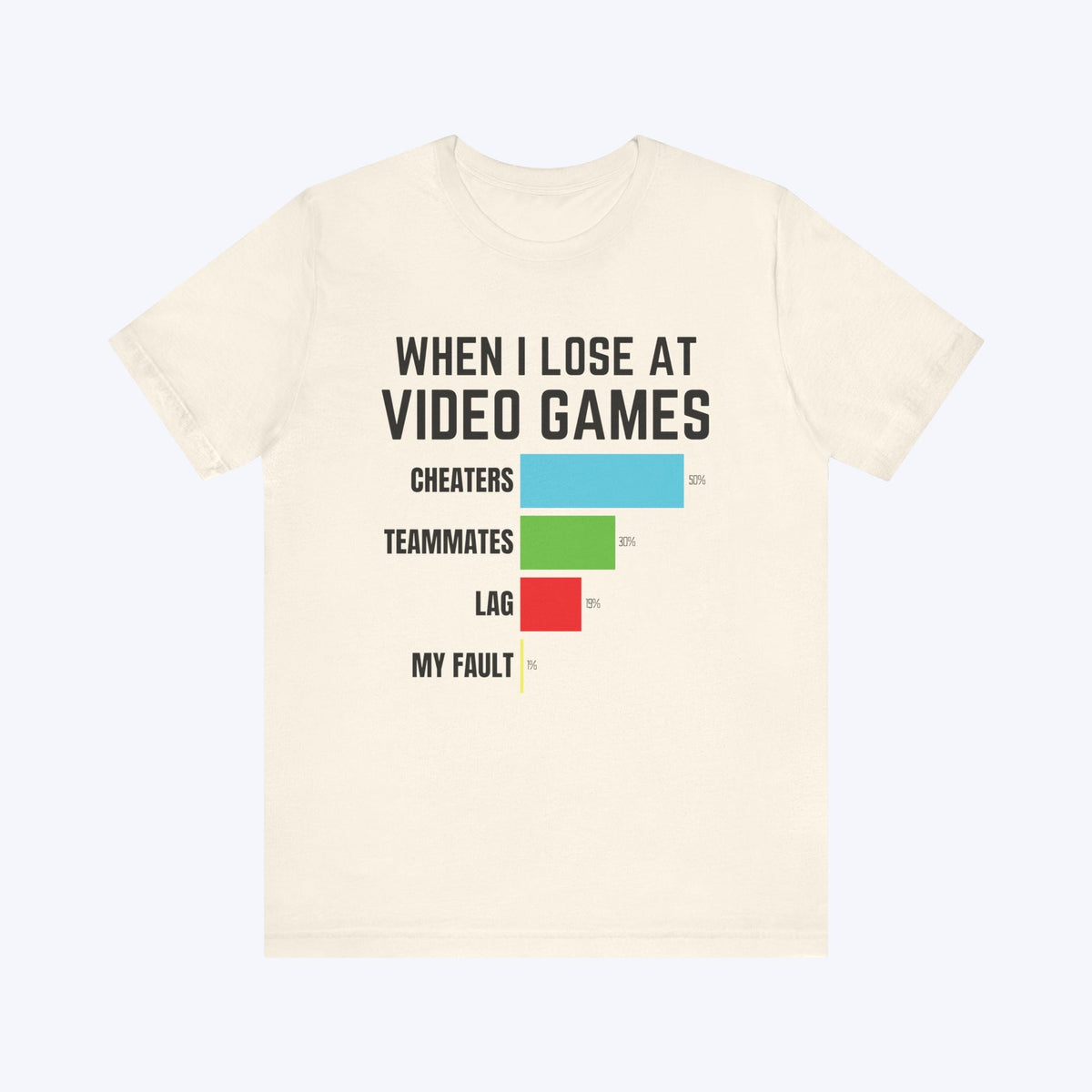 T-Shirt Natural / S Not My Fault Gaming T-shirt