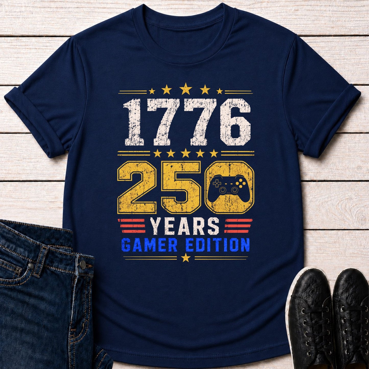 T-Shirt Navy / S 250 Years Gamer T-shirt