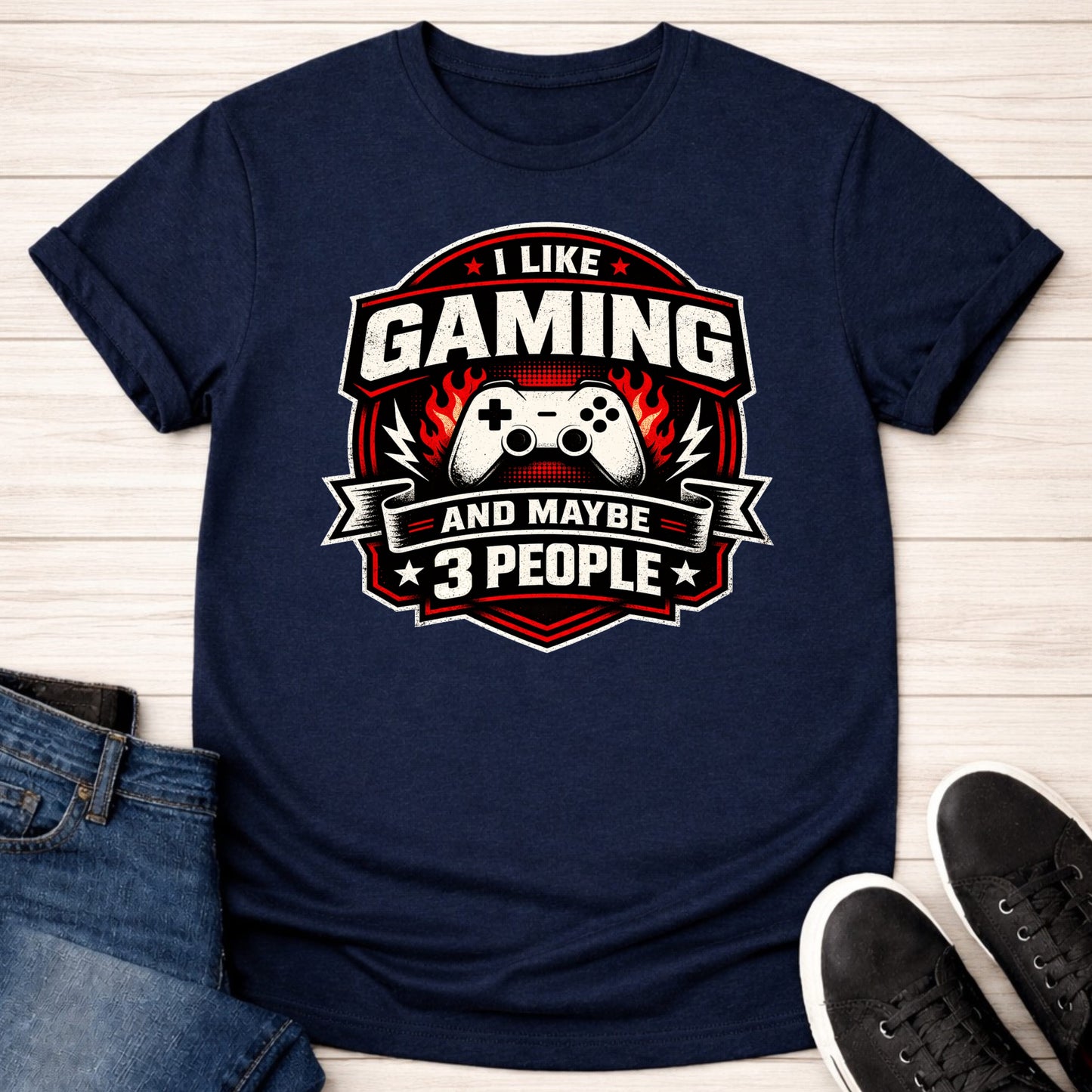 T-Shirt Navy / S 3 People at Most T-shirt