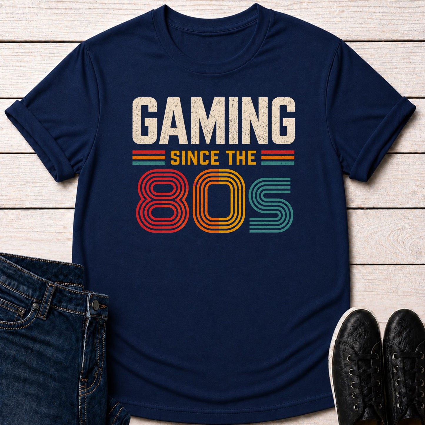 T-Shirt Navy / S 80s Gamer T-shirt