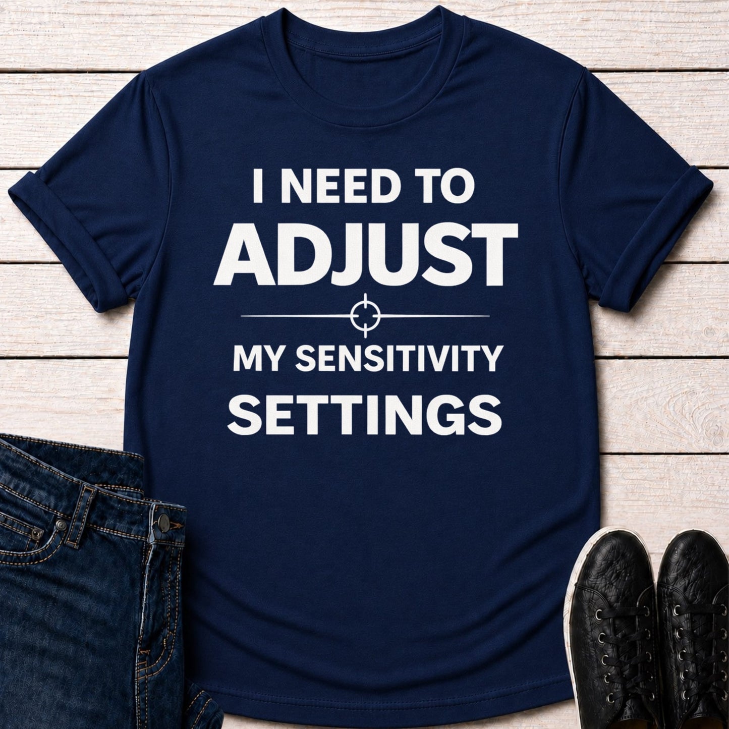 T-Shirt Navy / S Adjust My Sensitivity T-shirt