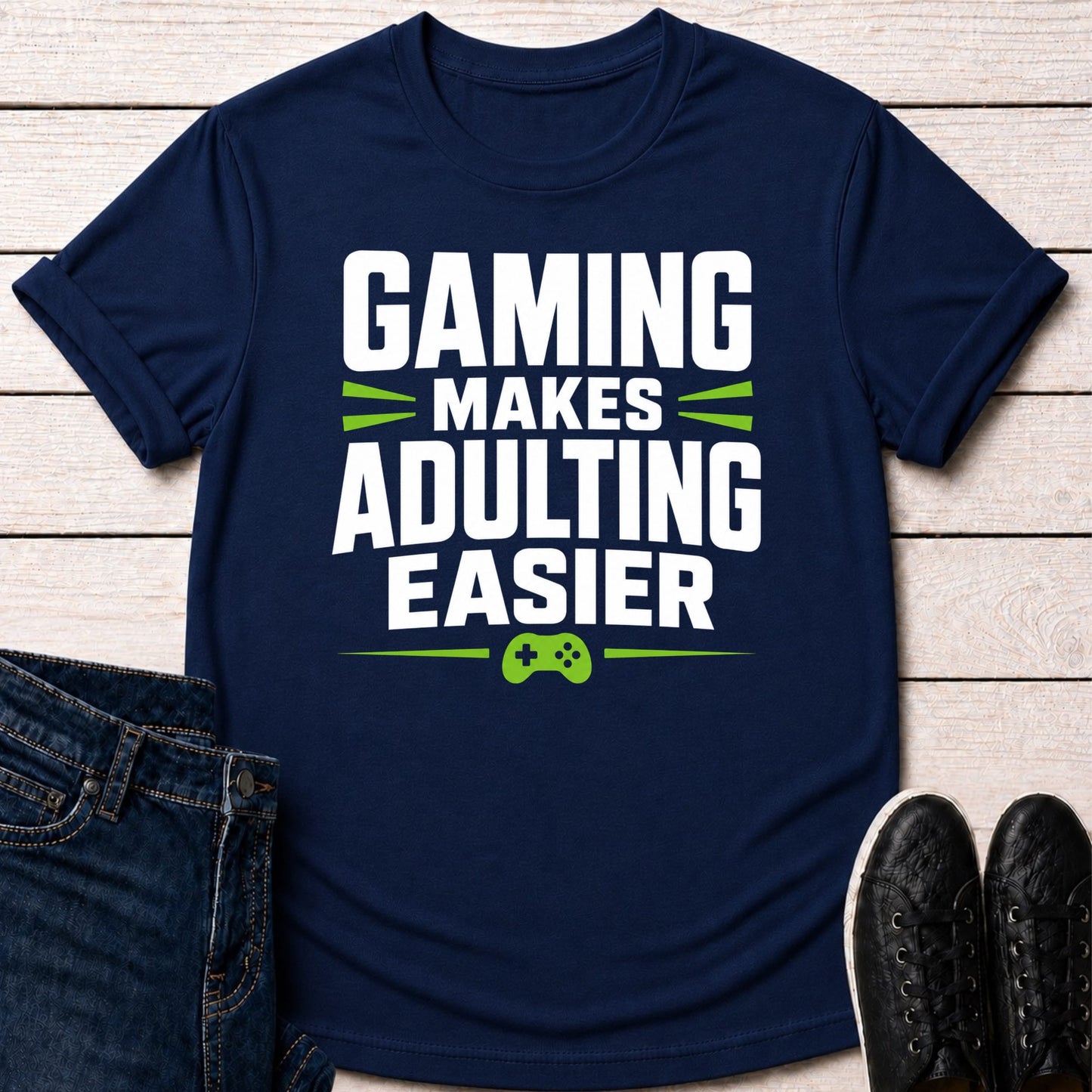 T-Shirt Navy / S Adulting Easier T-shirt