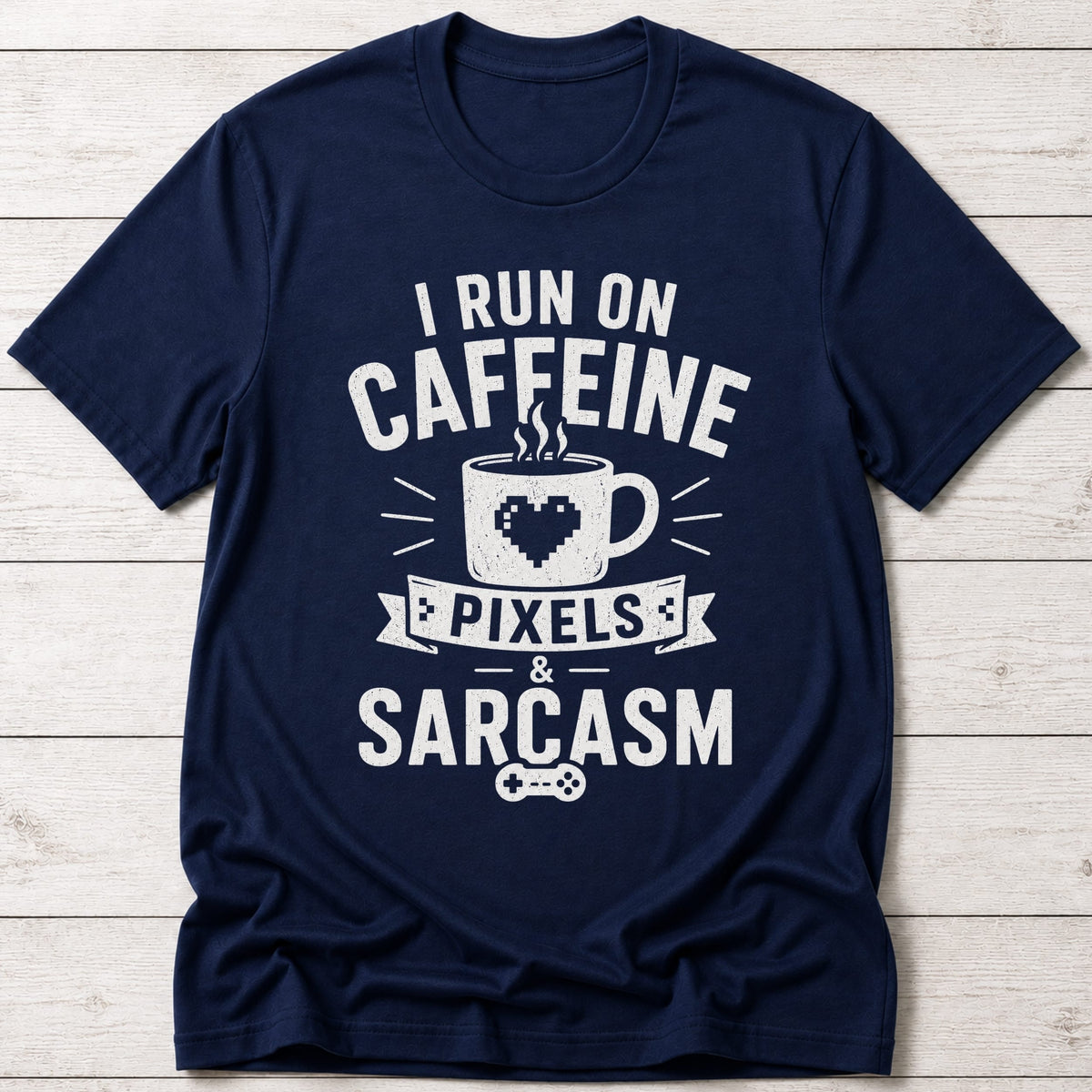 T-Shirt Navy / S Caffeine & Pixels T-shirt