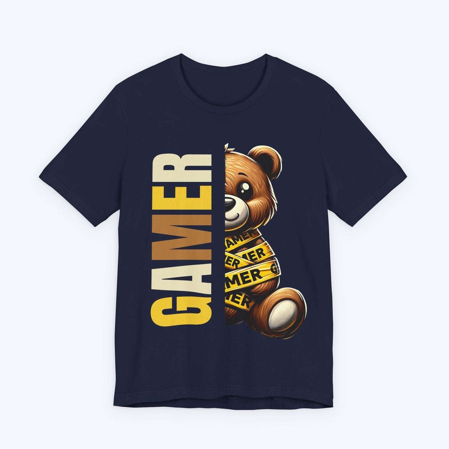 T-Shirt Navy / S Caution Gamer Bear T-shirt