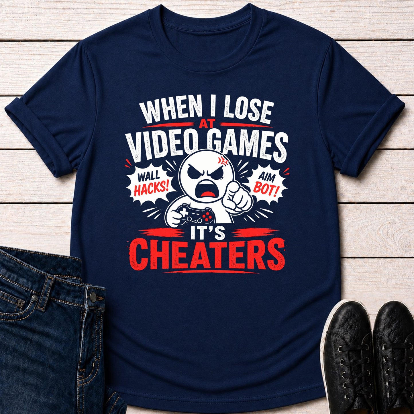 T-Shirt Navy / S Cheaters Rage T-shirt