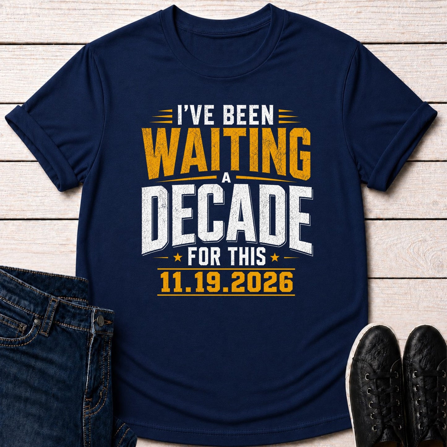 T-Shirt Navy / S Decade Wait T-Shirt