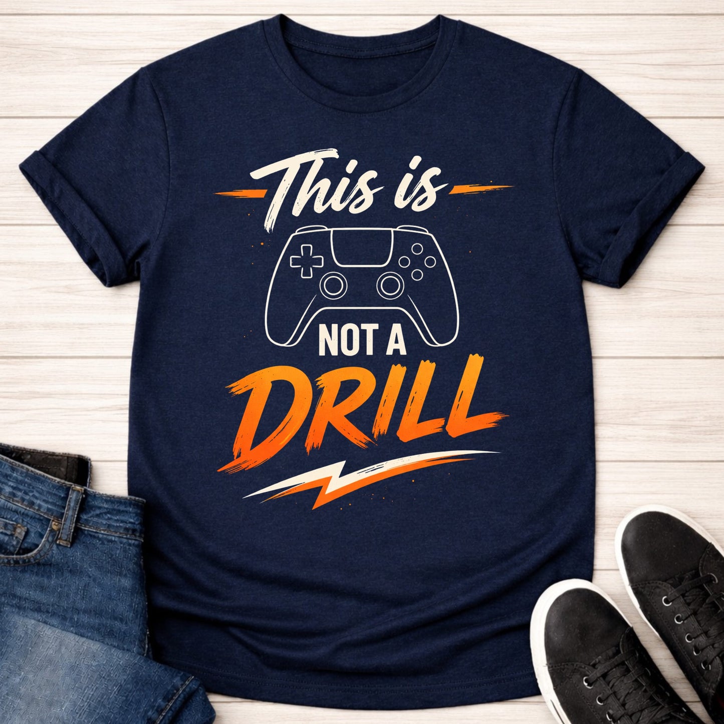 T-Shirt Navy / S Drill Free Gaming T-shirt