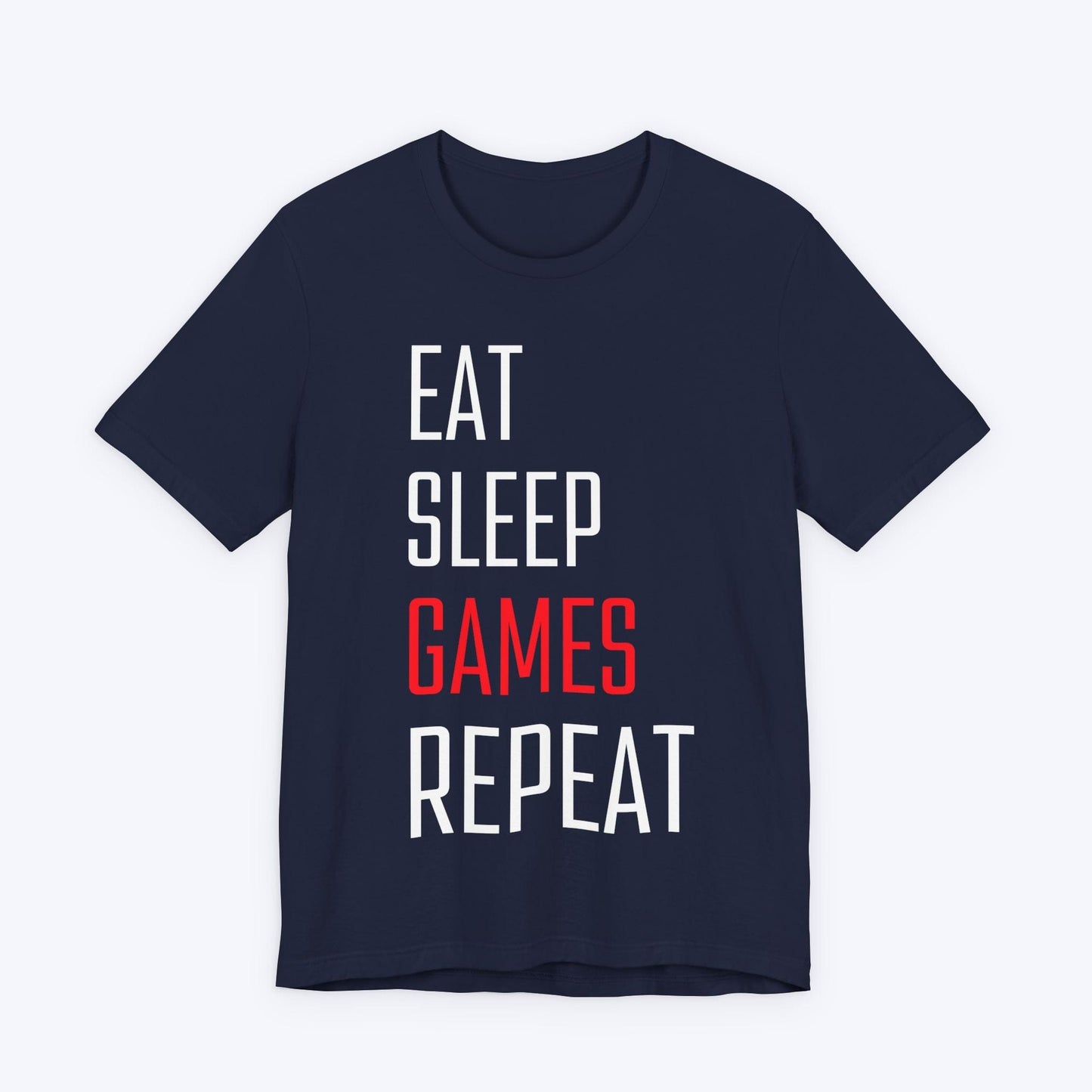 T-Shirt Navy / S Eat Sleep Games Repeat T-shirt