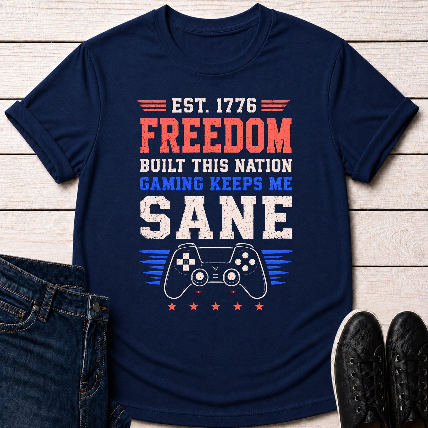 T-Shirt Navy / S Freedom + Sanity T-shirt