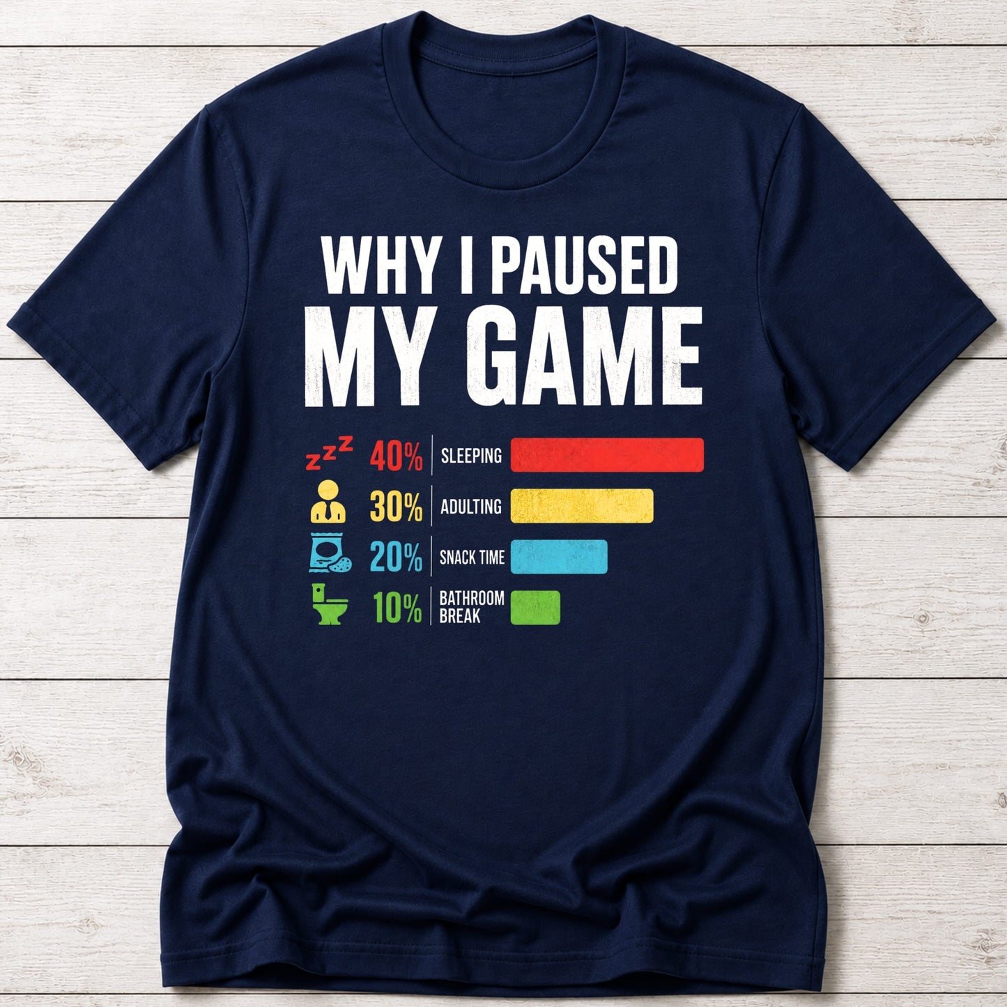 T-Shirt Navy / S Game Paused T-shirt
