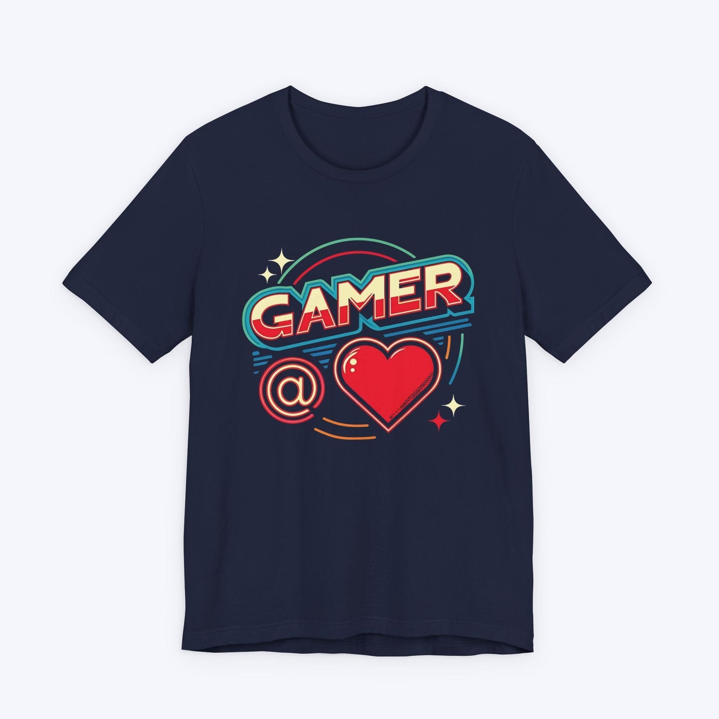 T-Shirt Navy / S Gamer at Heart - Retro T-shirt