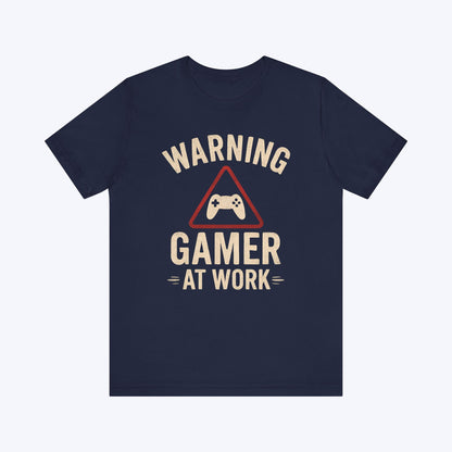 T-Shirt Navy / S Gamer at Work – Stay Back T-shirt