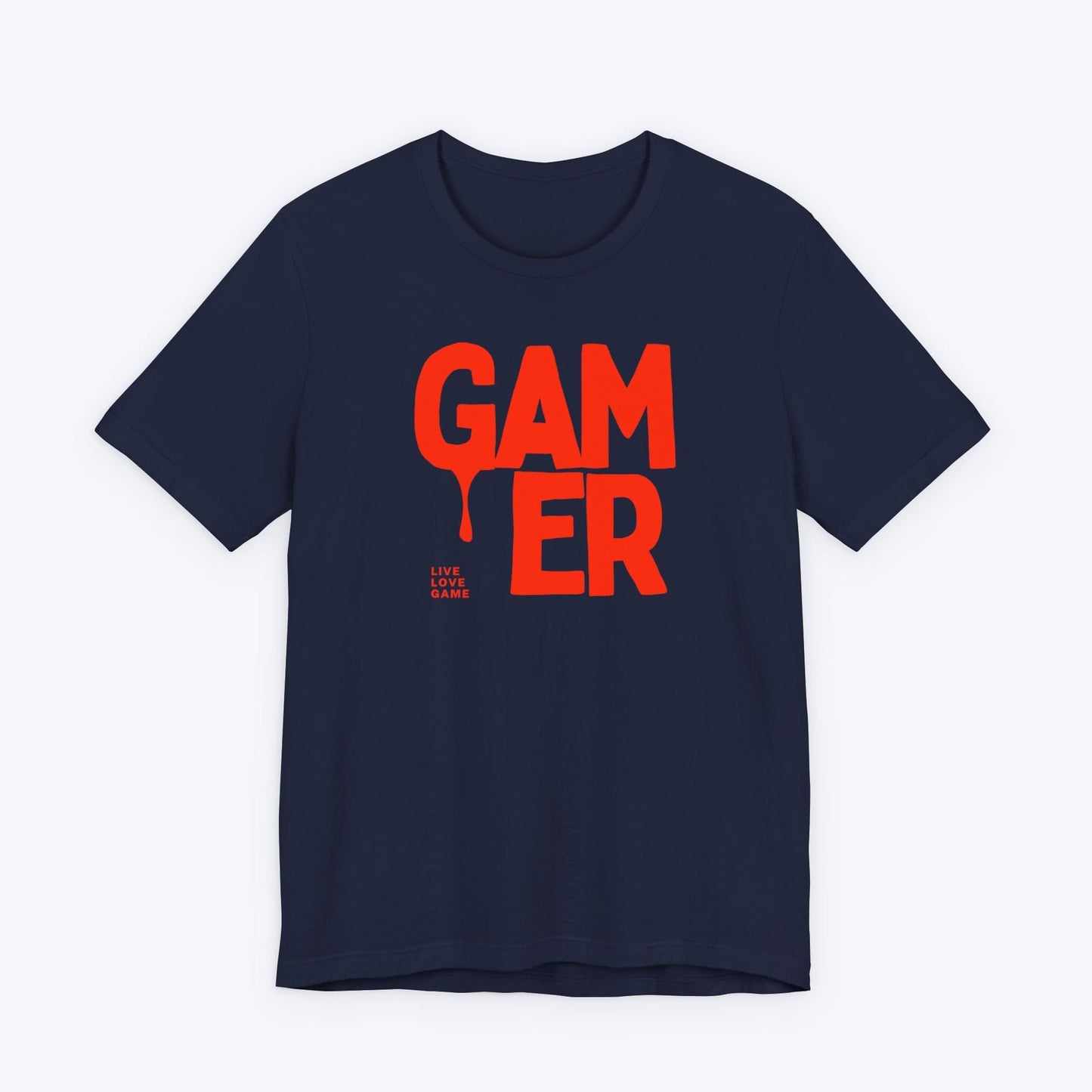 T-Shirt Navy / S Gamer Drip: Live, Love, Game T-shirt