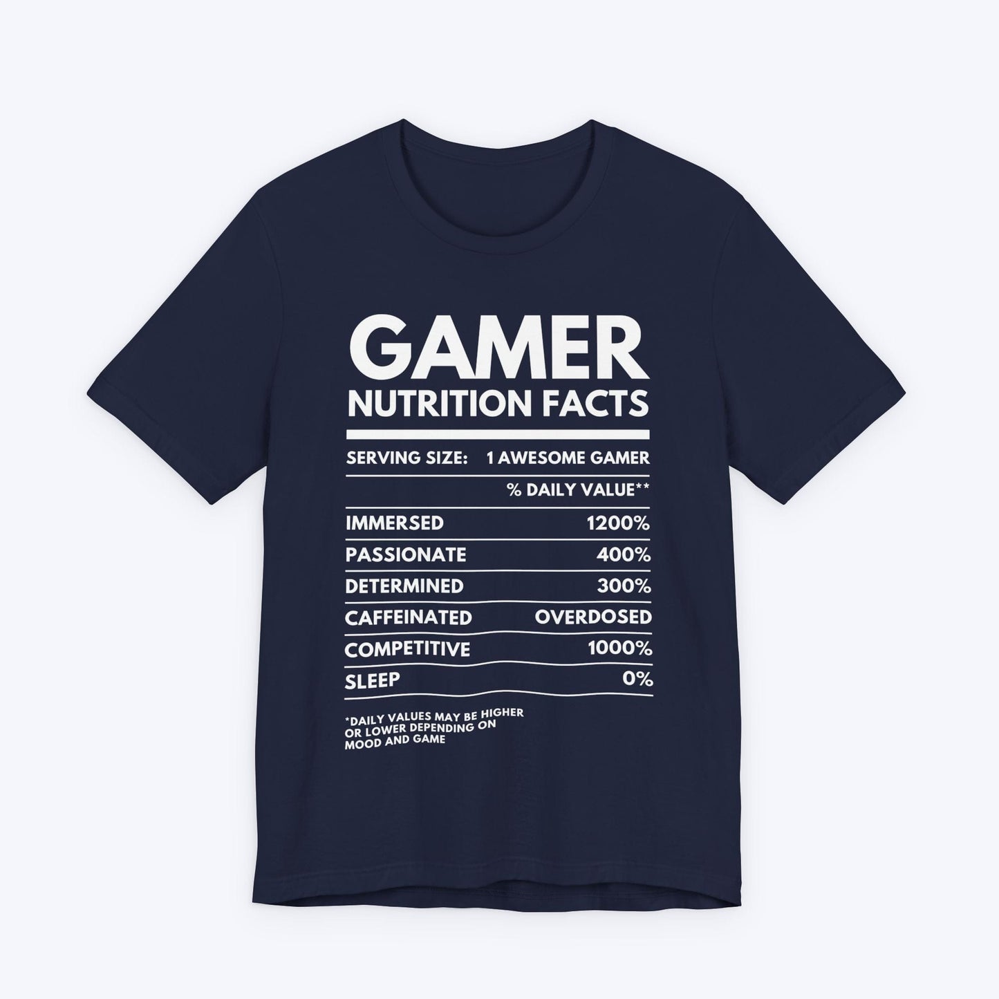T-Shirt Navy / S Gamer Nutrition Label T-shirt