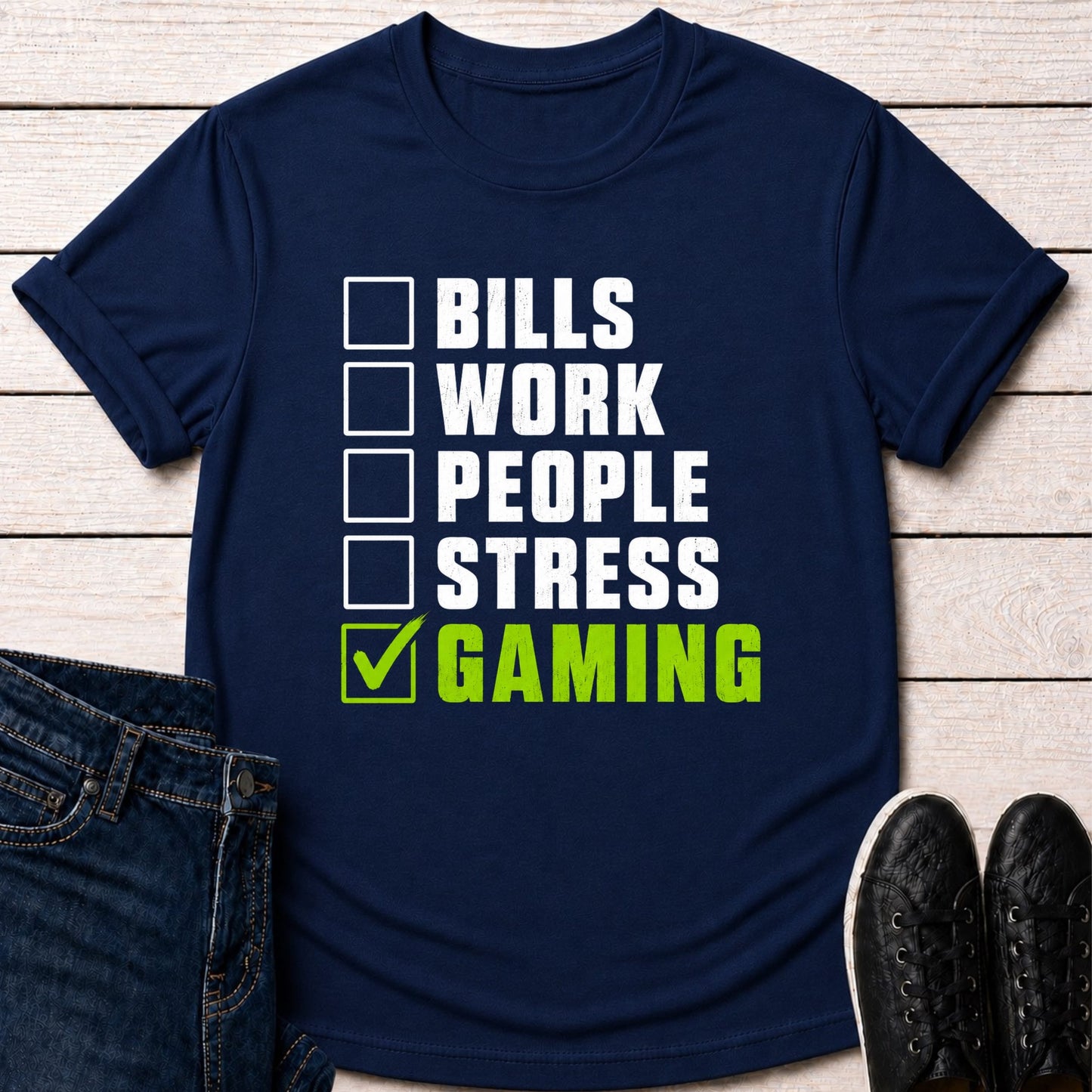 T-Shirt Navy / S Gaming Checklist T-Shirt