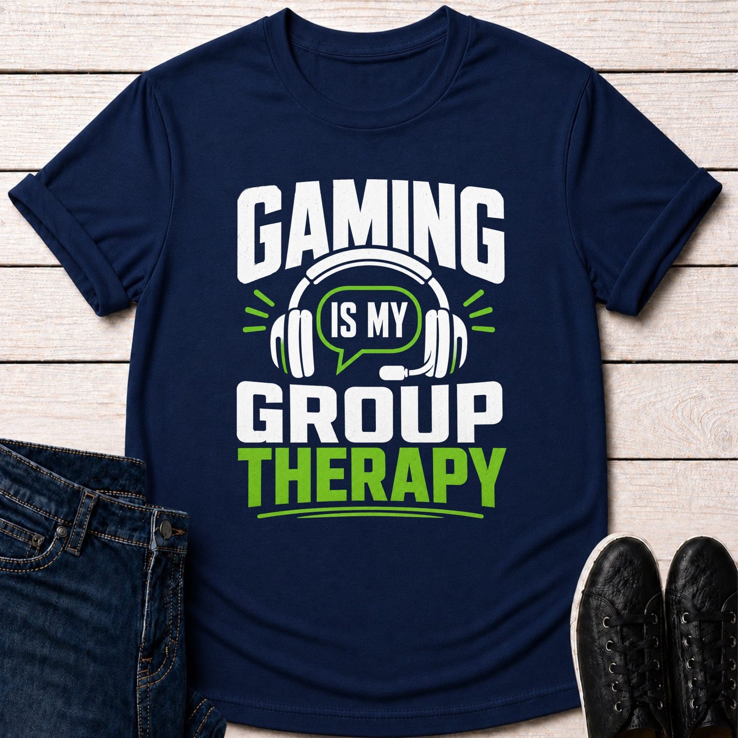 T-Shirt Navy / S Gaming Group Therapy T-shirt