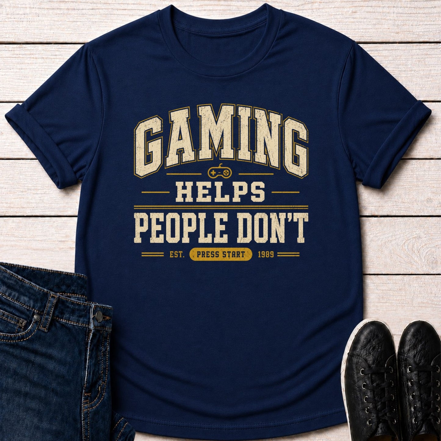 T-Shirt Navy / S Gaming Helps T-shirt