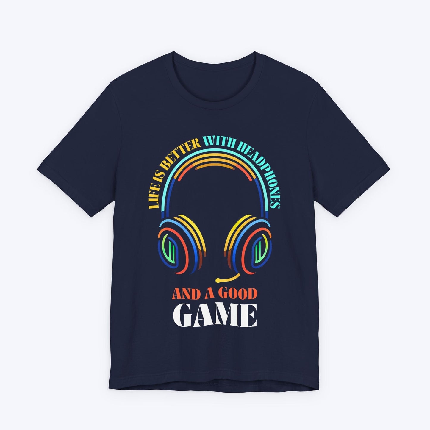 T-Shirt Navy / S Gaming Nirvana - Headphones & Good Times T-shirt
