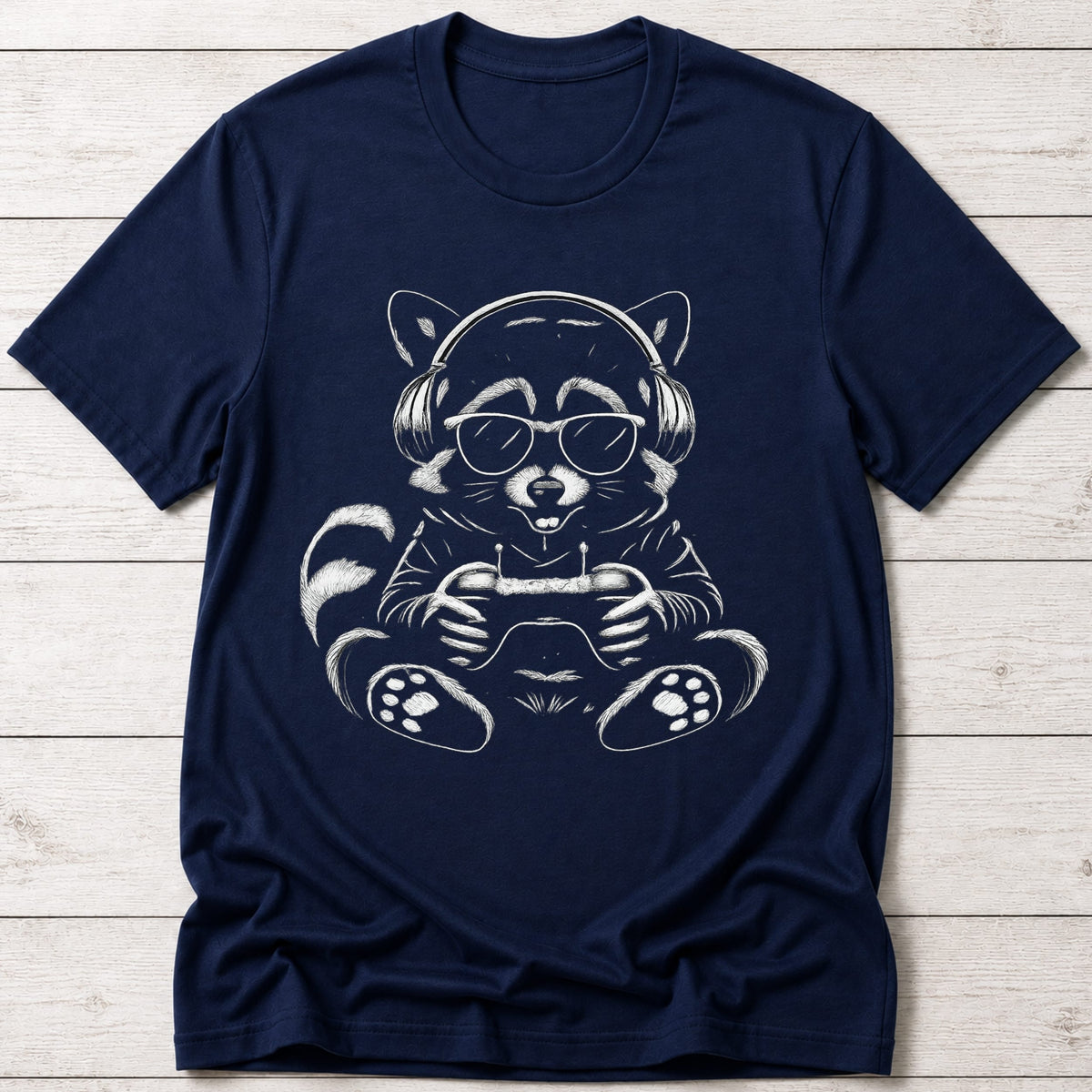 T-Shirt Navy / S Gaming Raccoon T-shirt