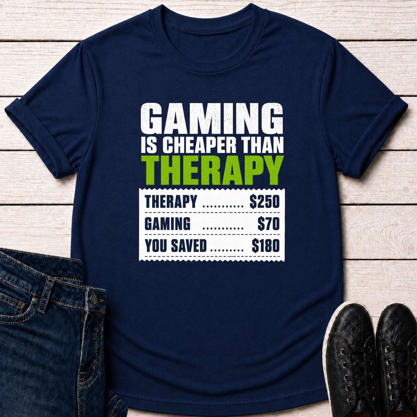 T-Shirt Navy / S Gaming Therapy T-Shirt